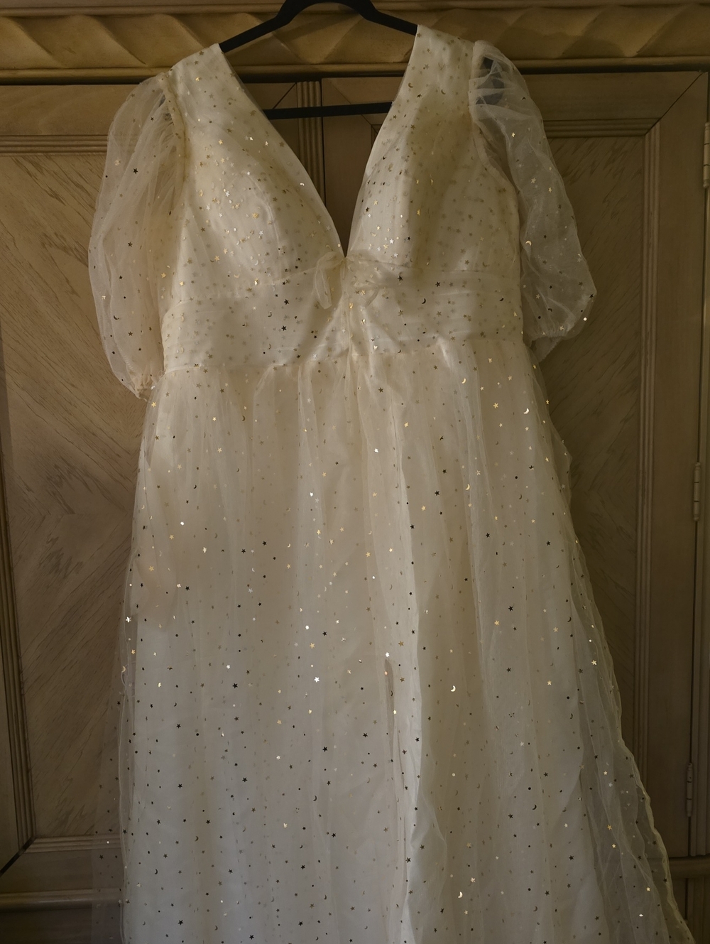 Sparkle Tulle Dress in Ivory Cream